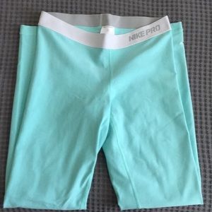 Tiffany Blue Nike Pro Leggings